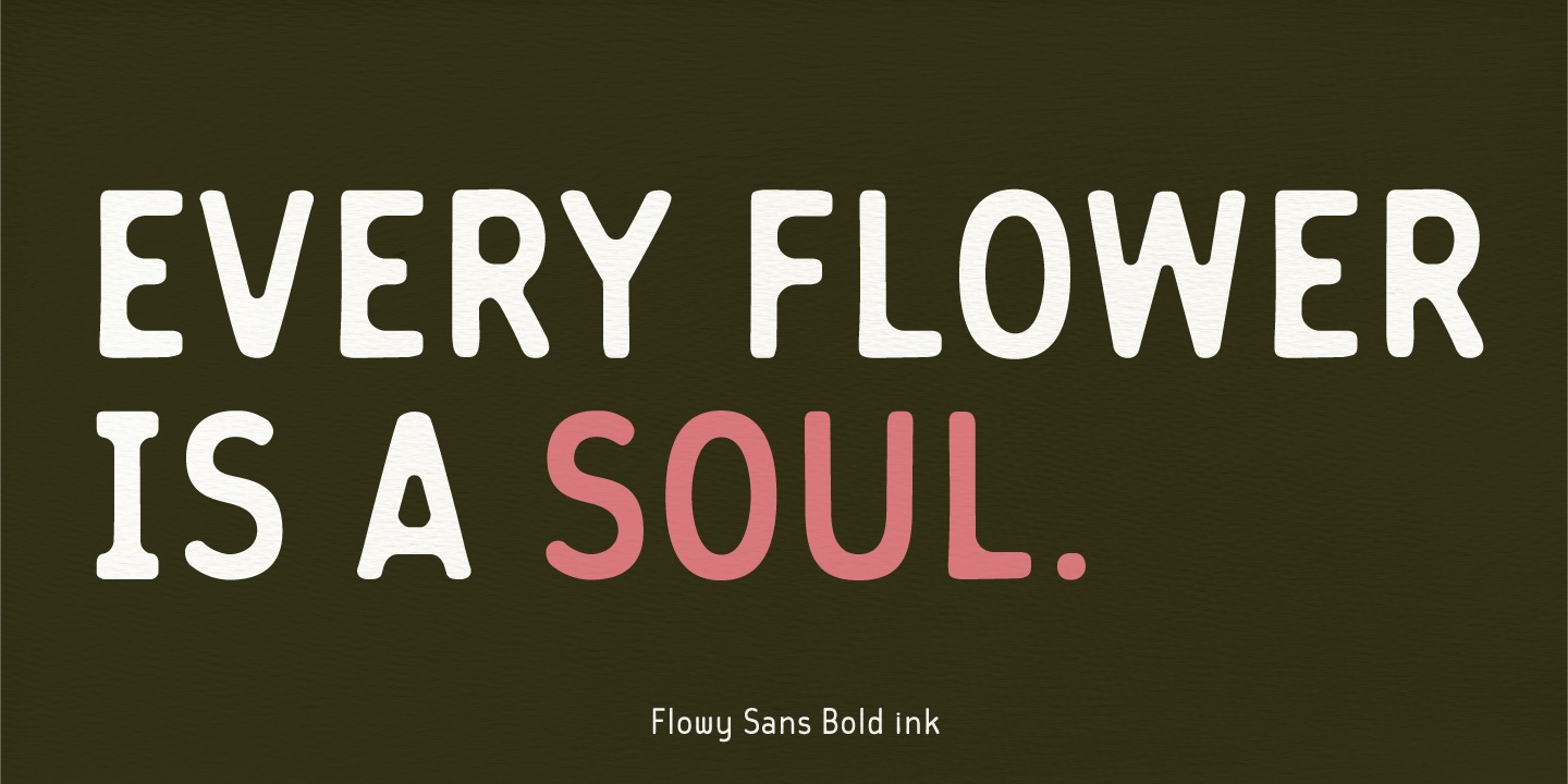 Flowy Sans Bold Ink Italic Font preview